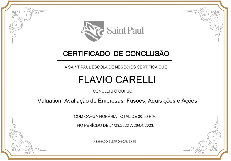 Certificado Eagle